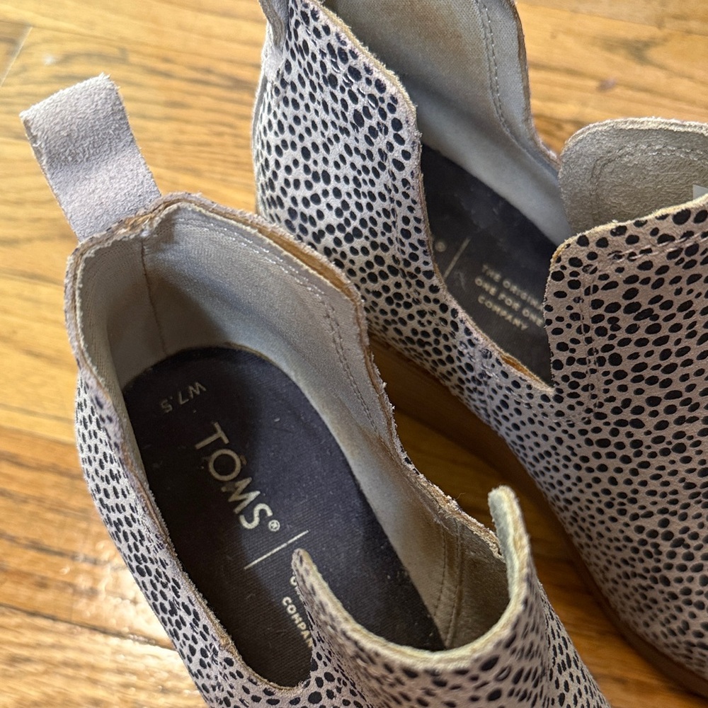 Toms leopard Wedge Ankle Booties - Picture 2 of 5